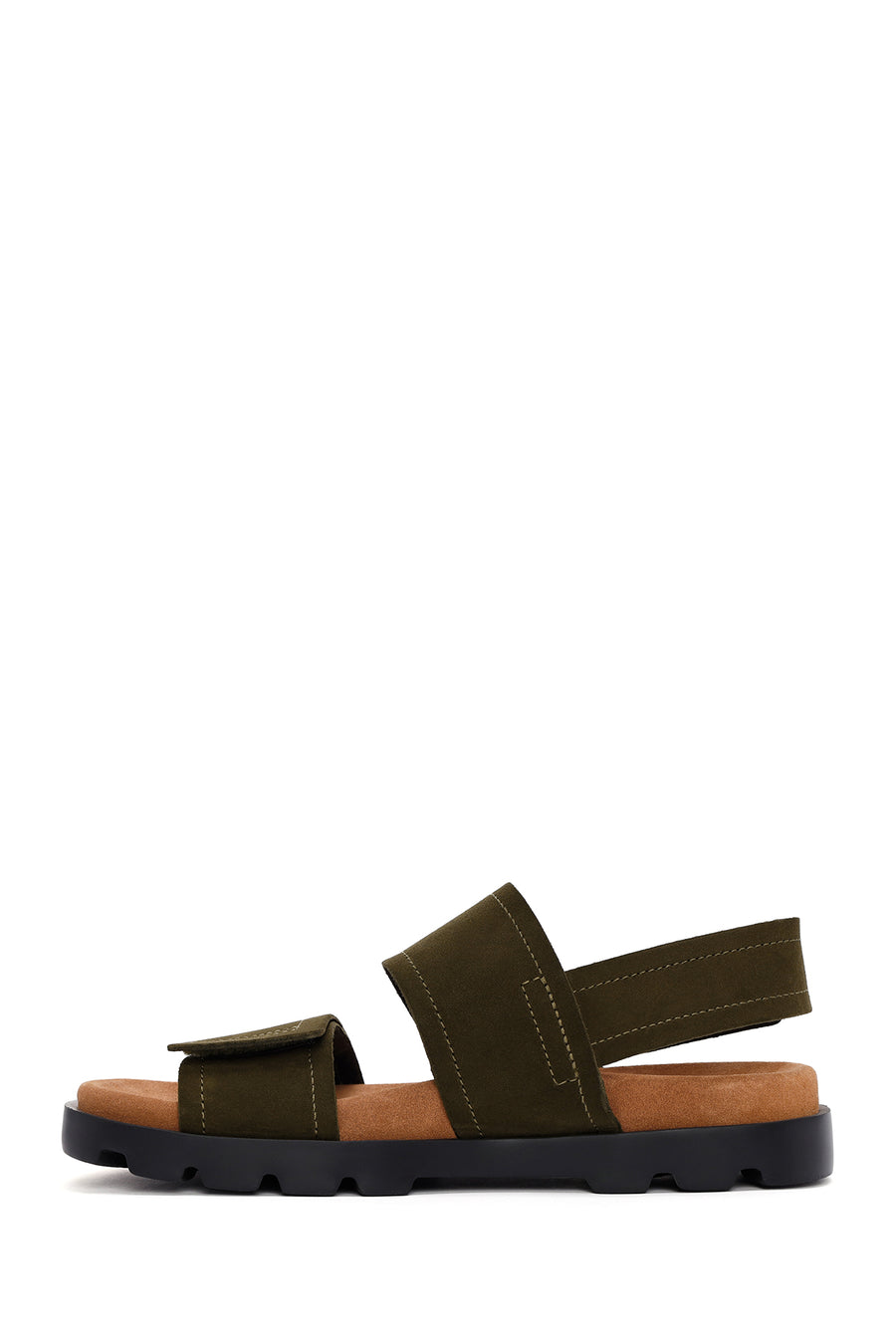 Camper Men's Green Brutus Leather Sandals