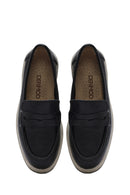 Women's Black Leather Loafer | Derimod