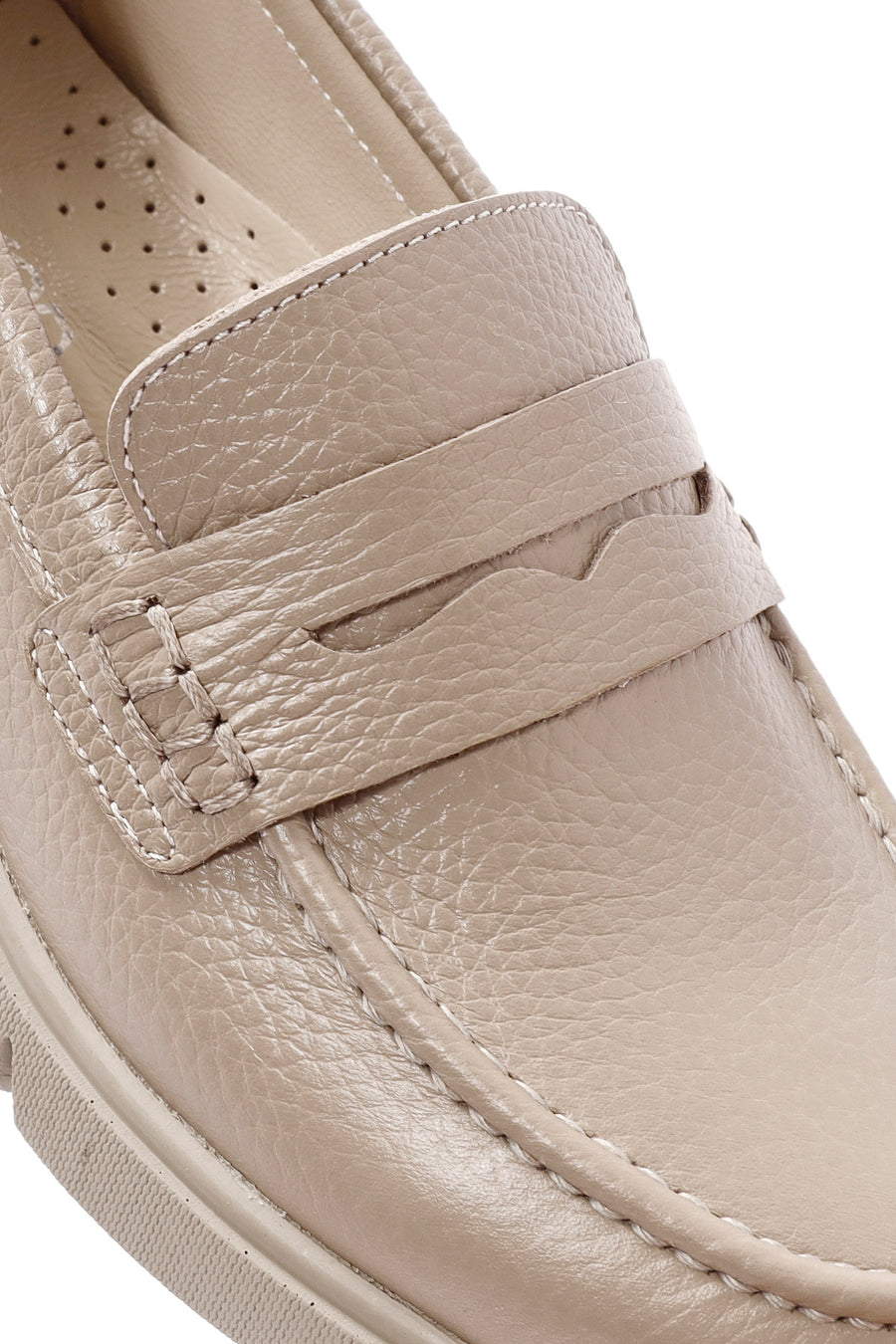 Kadın Vizon Deri Comfort Loafer