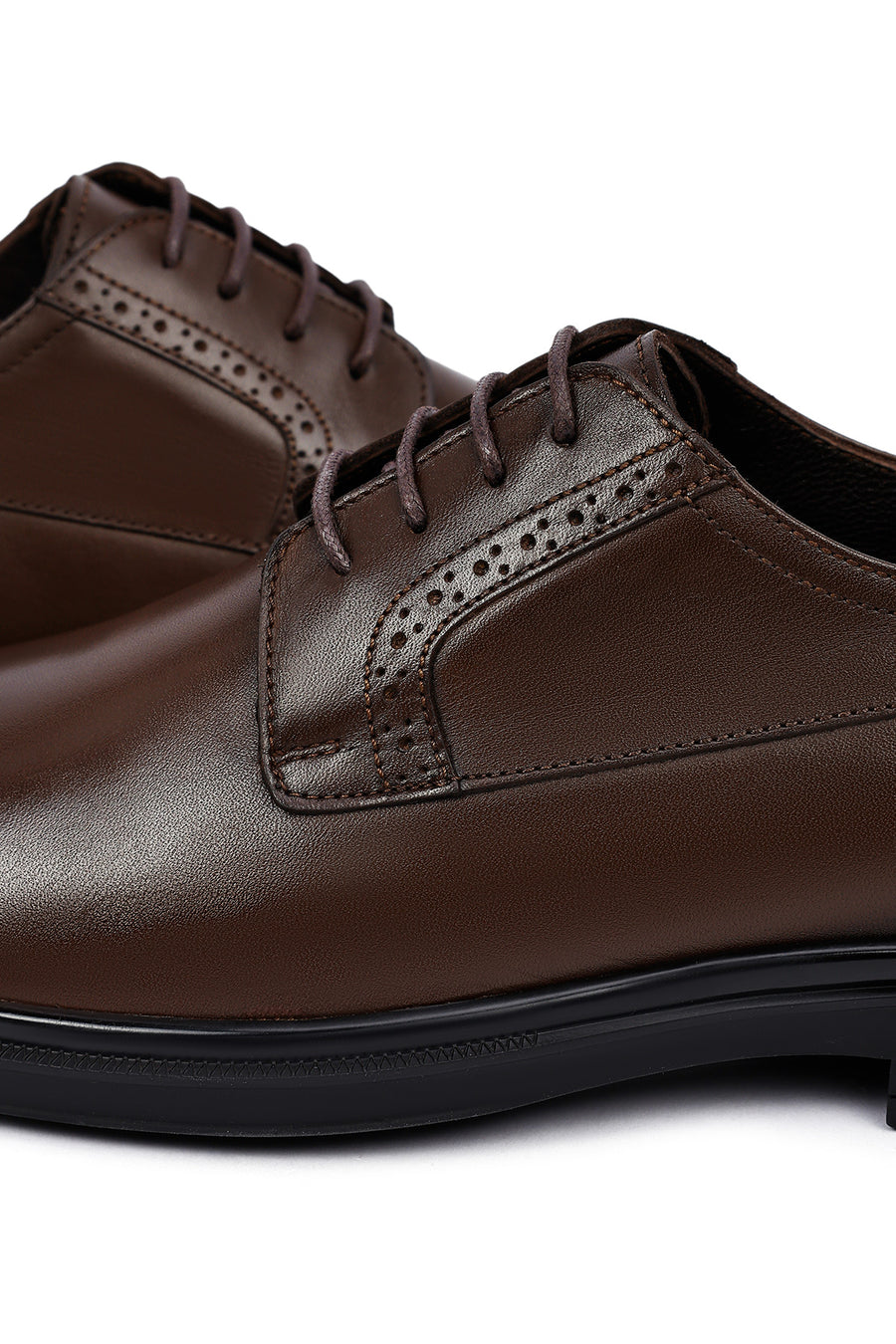 Men's Brown Lace Up Leather Casual Shoes