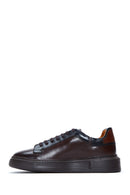 Men's Brown Leather Thick Sole Sneaker | Derimod