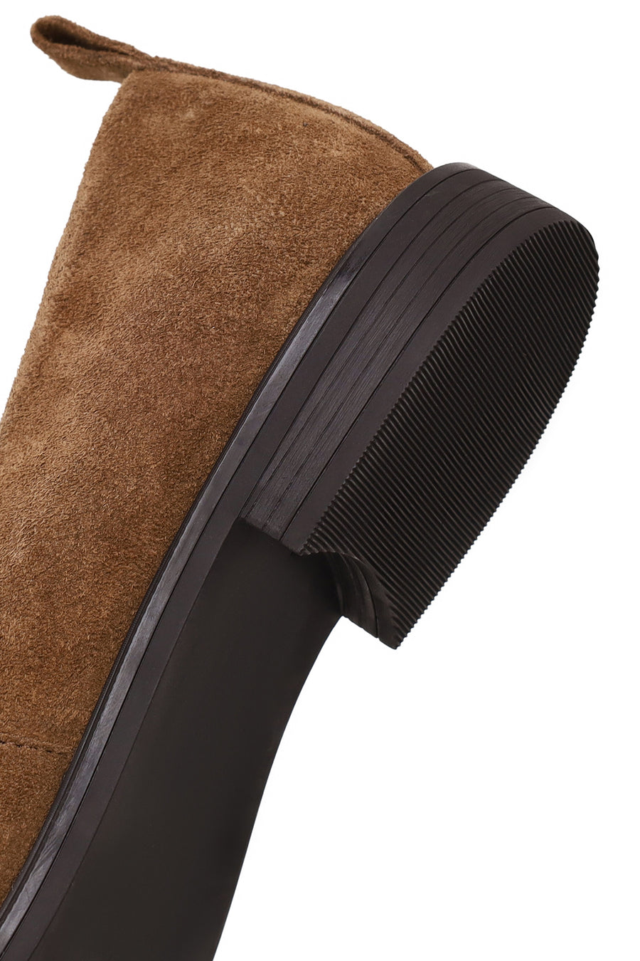 Woman Tan Suede Masculine Loafer