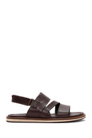 Men's Brown Leather Sandals | Derimod