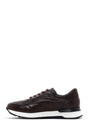 Men's Brown Thick Soled Leather Sneaker | Derimod