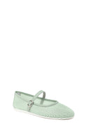 Woman Mint Green Buckled Mesh Ballerine flats | Derimod