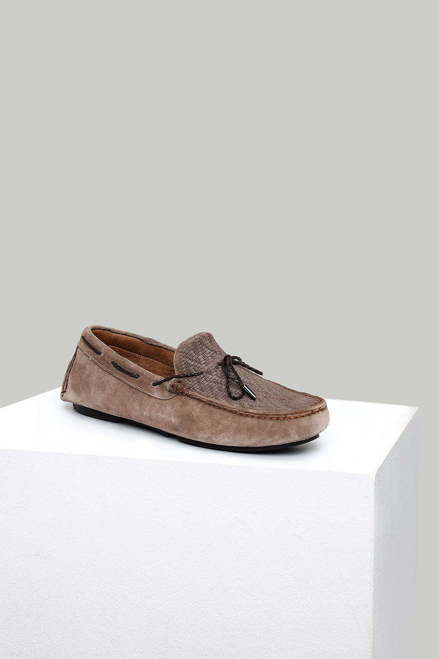 Printed Mink Men's Leather Loafer 18SFD342126 | Derimod