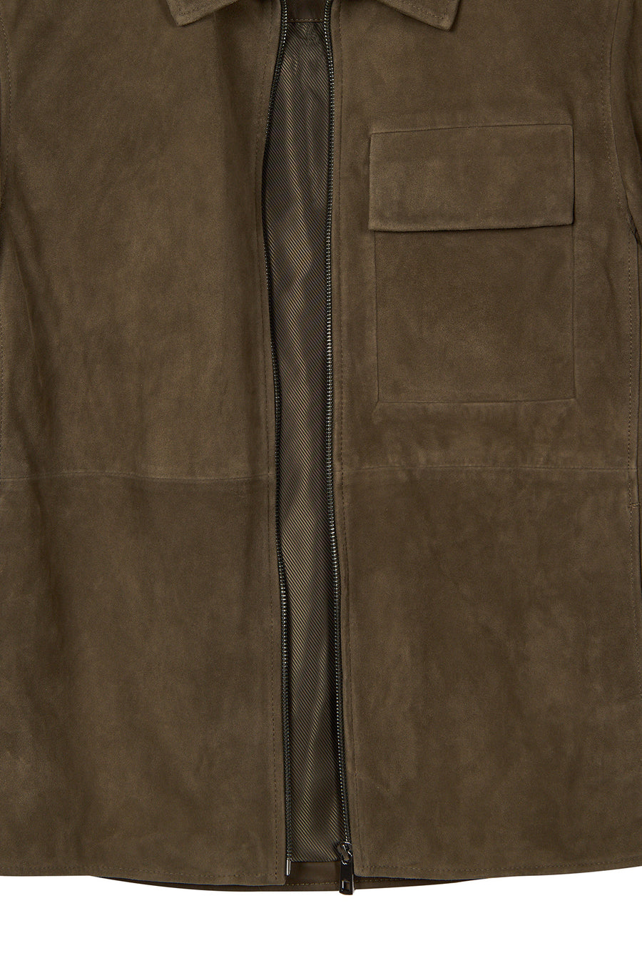 Asensio Male Green Suede Jacket