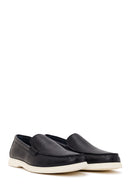 Male Black Leather Casual Loafer | Derimod