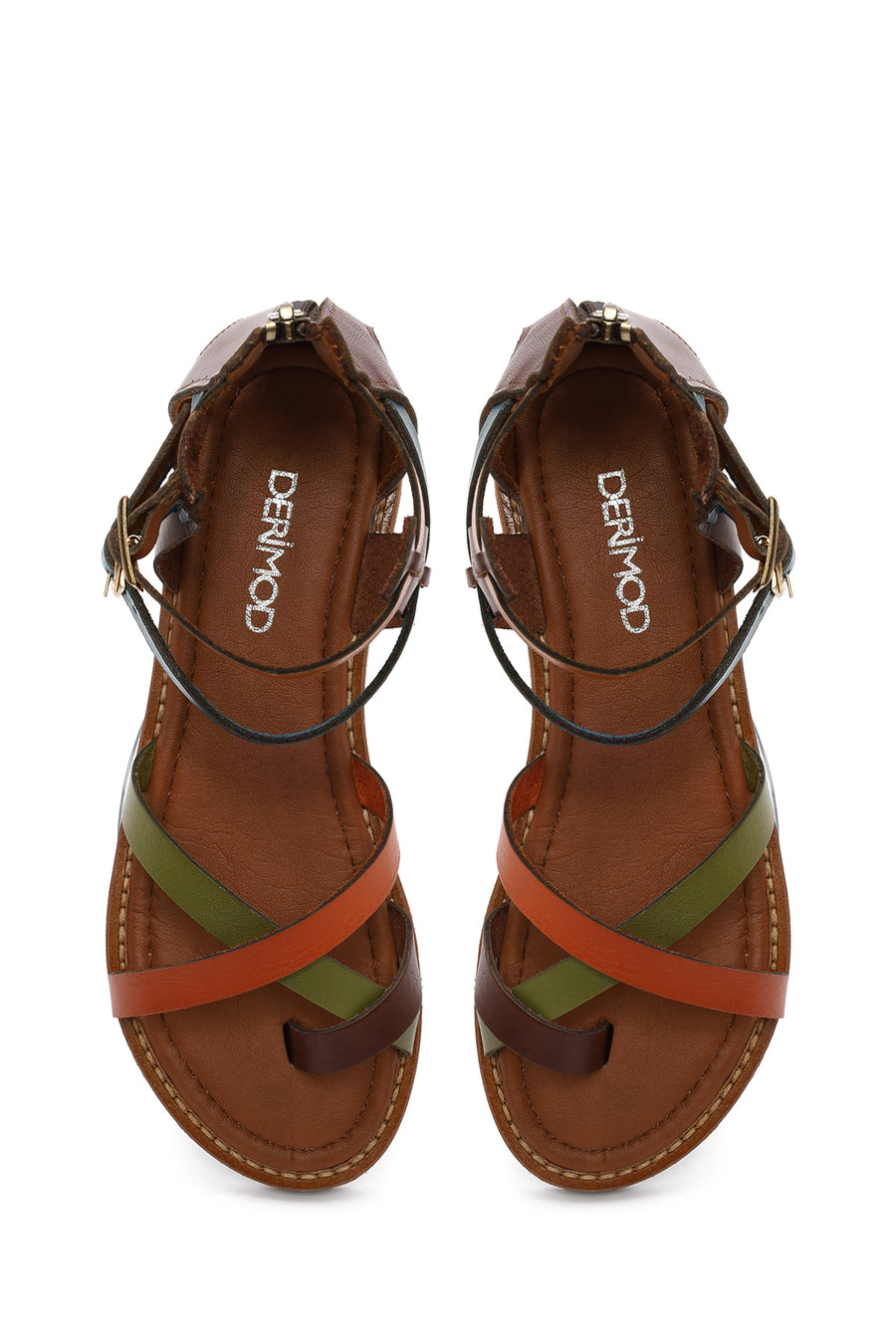 Woman Multicolor Leather Bodrum Sandal
