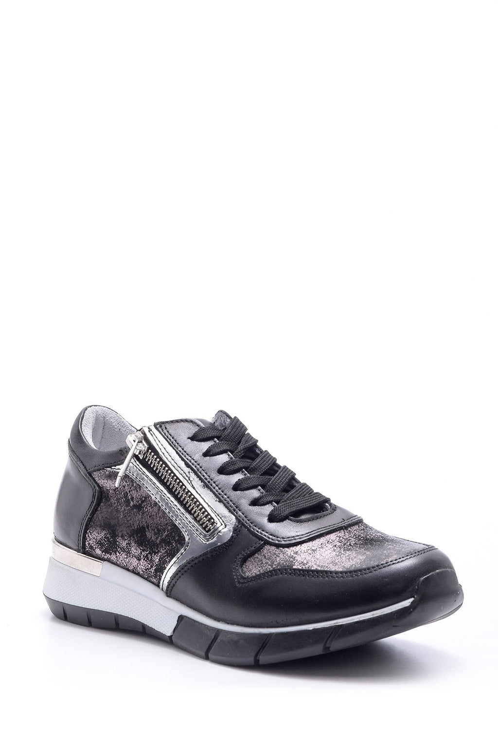 Kadın Fermuar Detaylı Sneaker