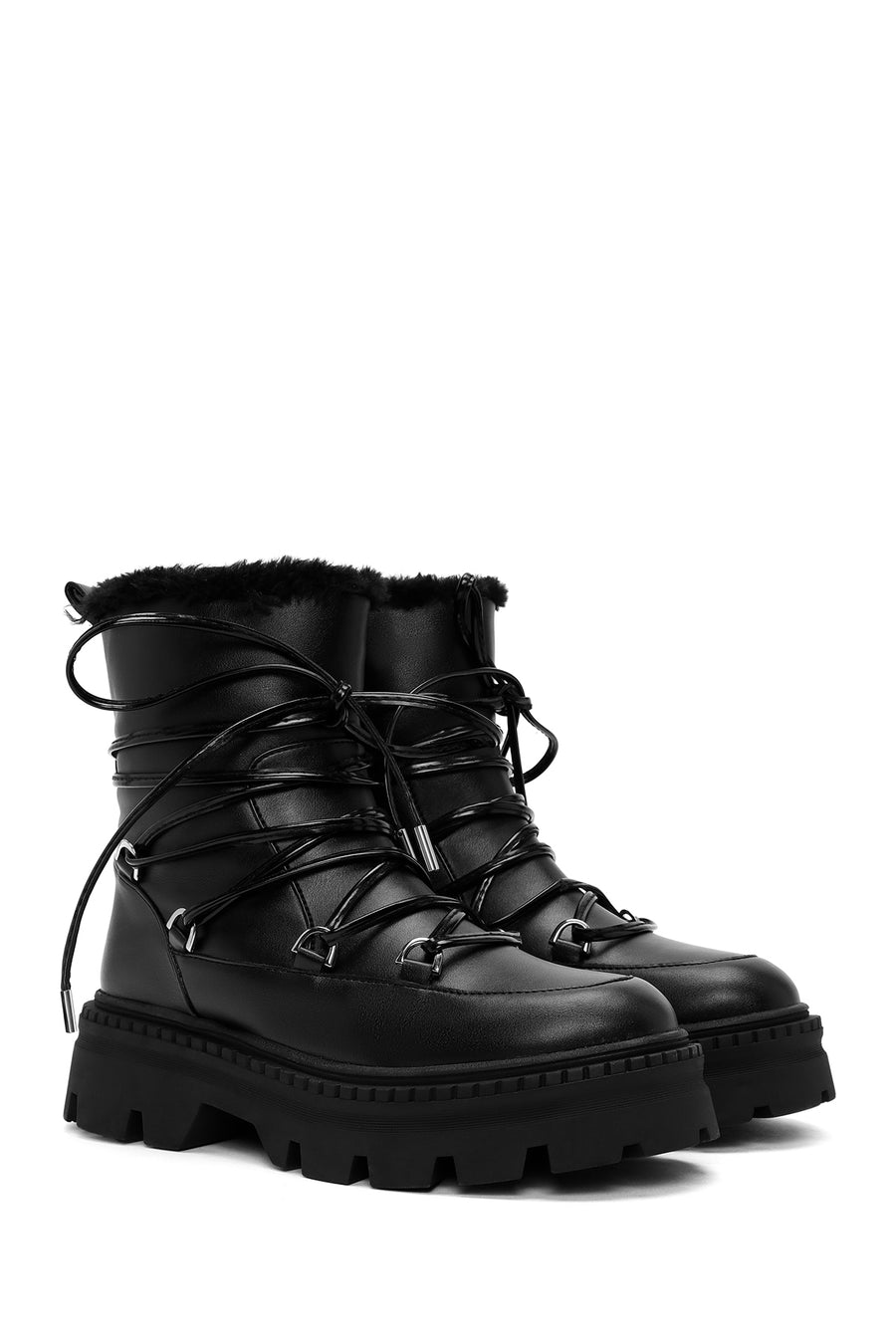 Women's Black Thick Soled Boots