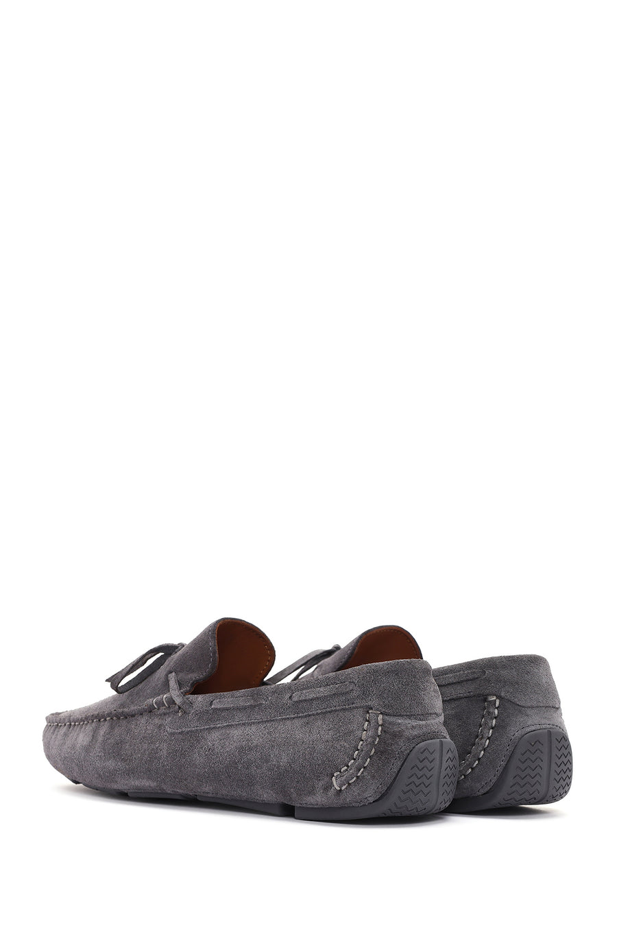 Men's Gray Suede Leather Loafer