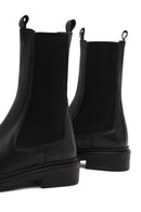 Woman Black Leather Chelsea Boots | Derimod