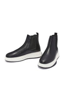 Men's Black Leather Chelsea Boots | Derimod