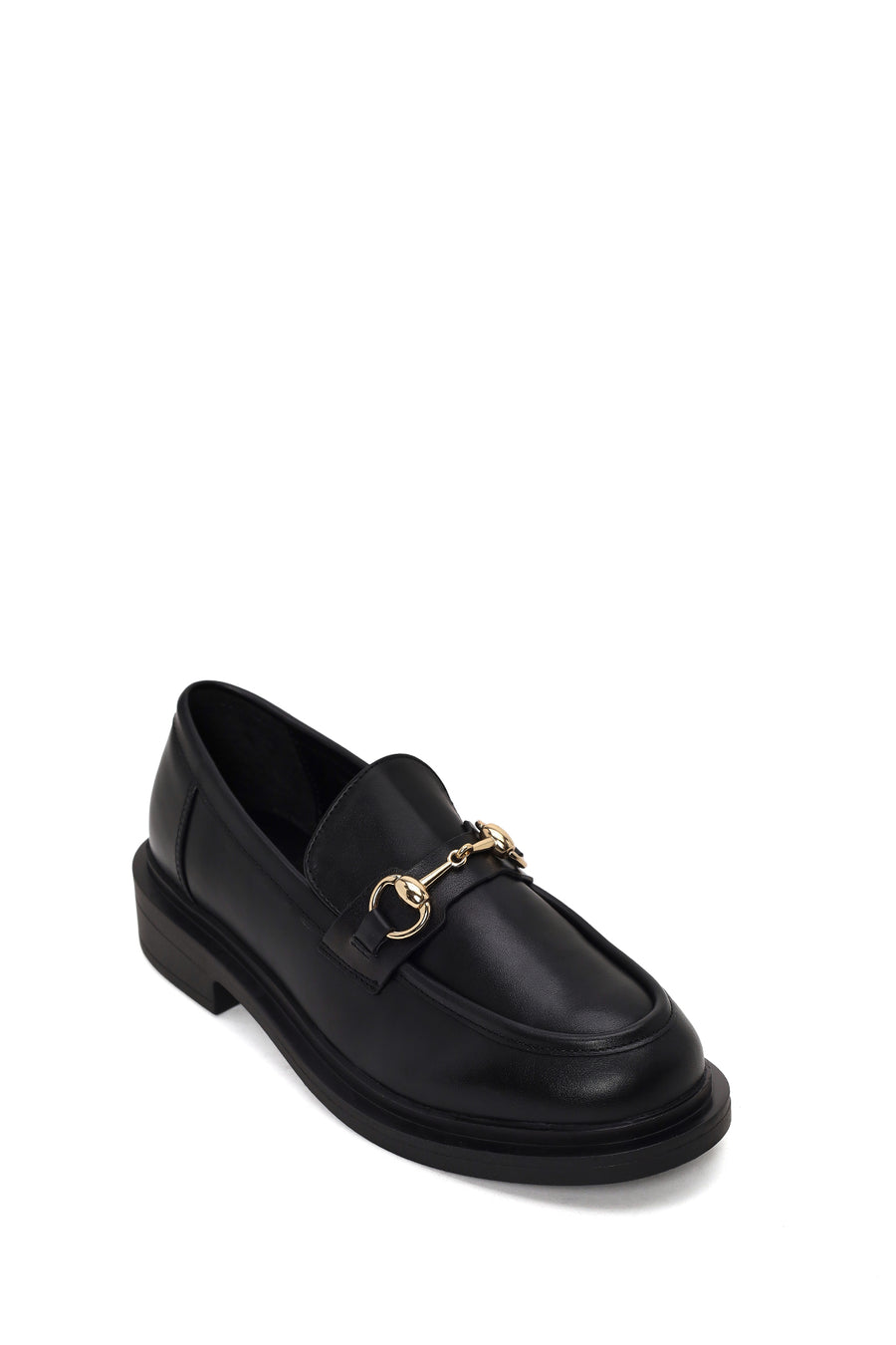 Kadın Siyah Tokalı Maskülen Loafer