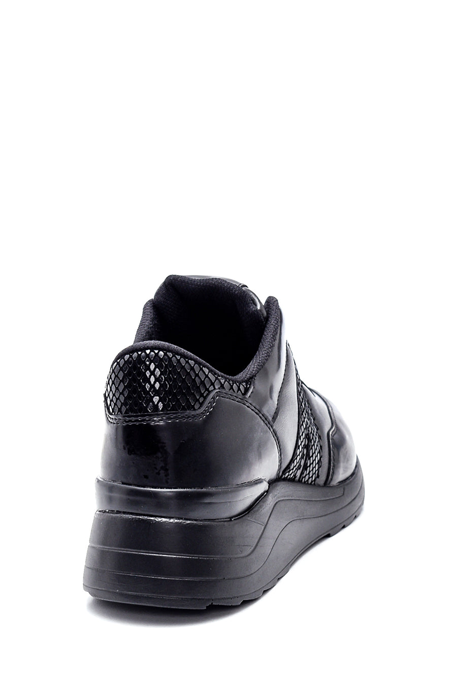Women's Leather Crocodile Detailed Sneaker