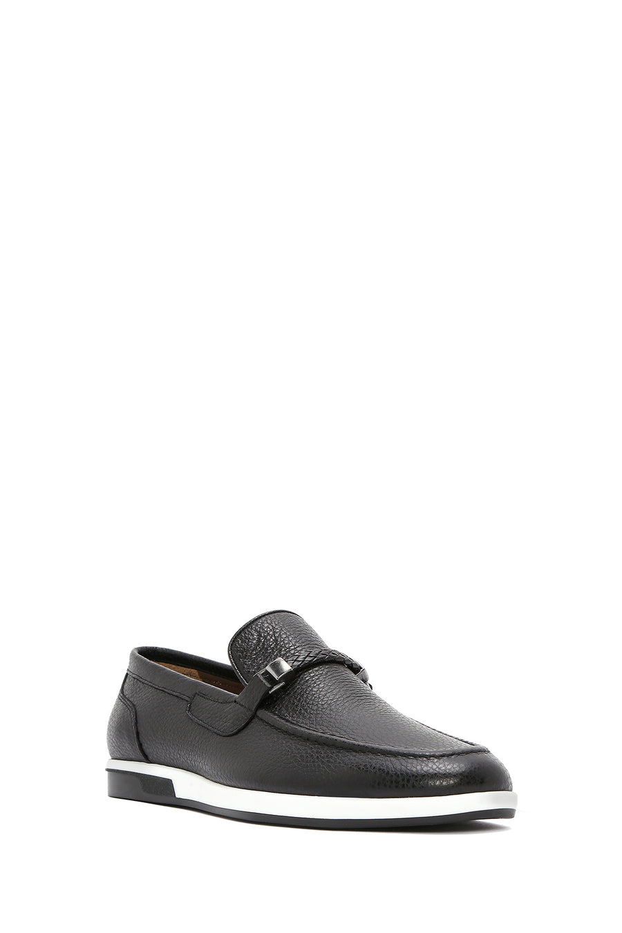Men's Black Leather Casual Loafer
