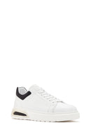 Men's White Thick Sole Lace Up Leather Sneaker | Derimod