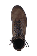 Women's Suede Leather Lace Up Boots | Derimod