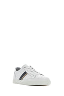 Men's White Lace-up Leather Sneaker | Derimod