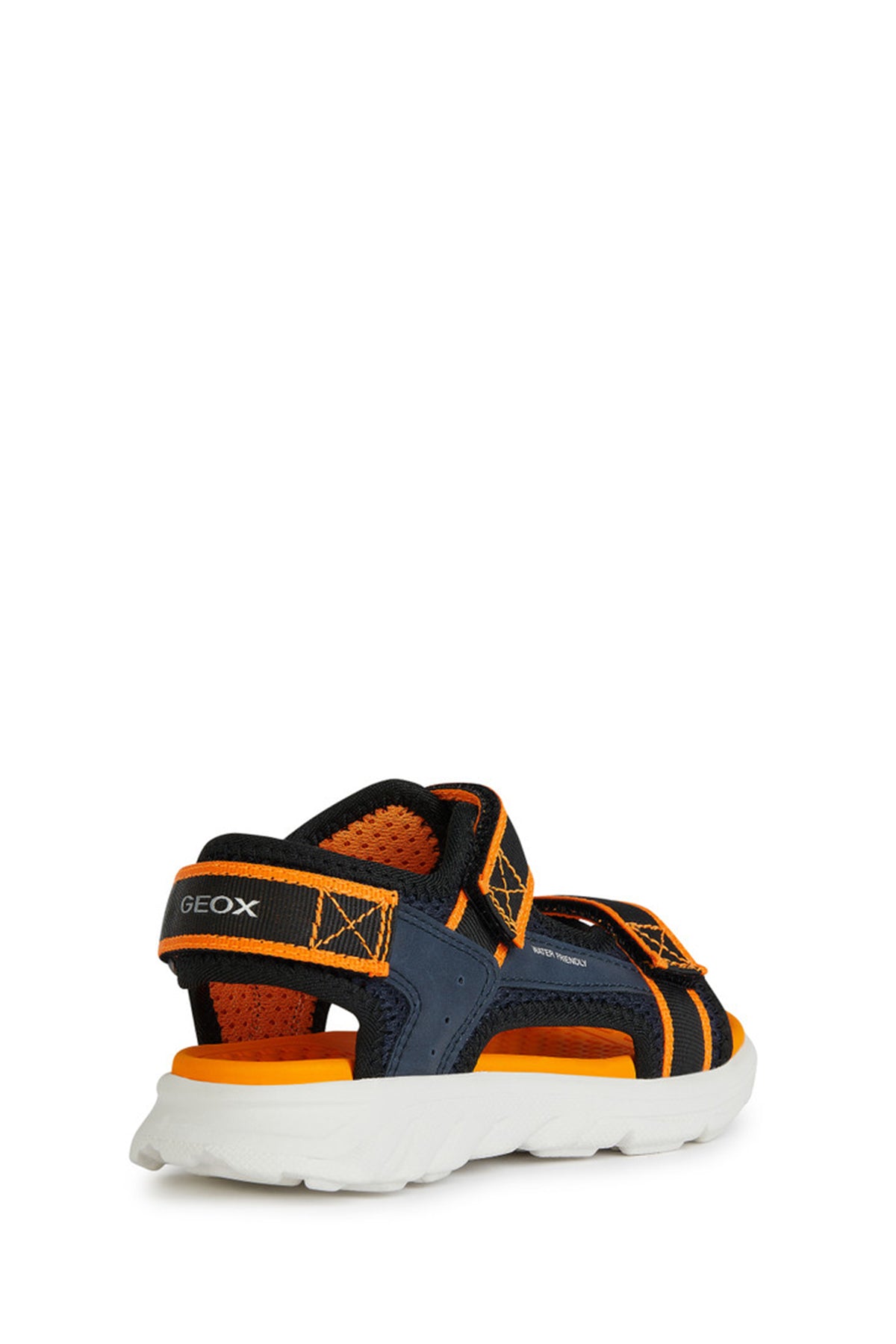 Erkek Cocuk Navy/orange Deri Sandalet