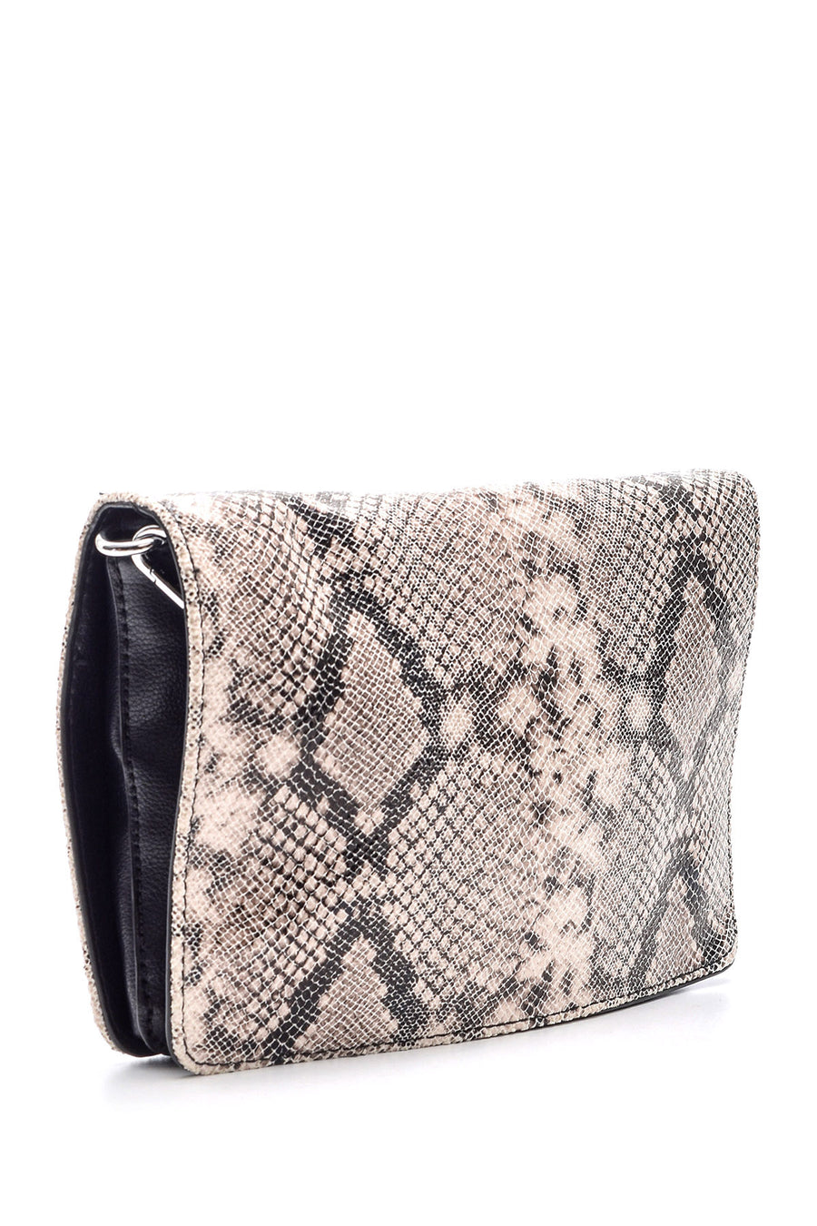 Women's Snakeskin Patterned Clutch Bag