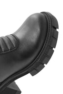 Harley Davidson Women's Black Fork Zipper Leather Boots | Derimod