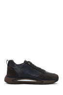 Men's Gray Lace-up Thick-Sole Leather Casual Sneaker | Derimod