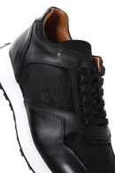 Men's Black Leather Sneaker | Derimod