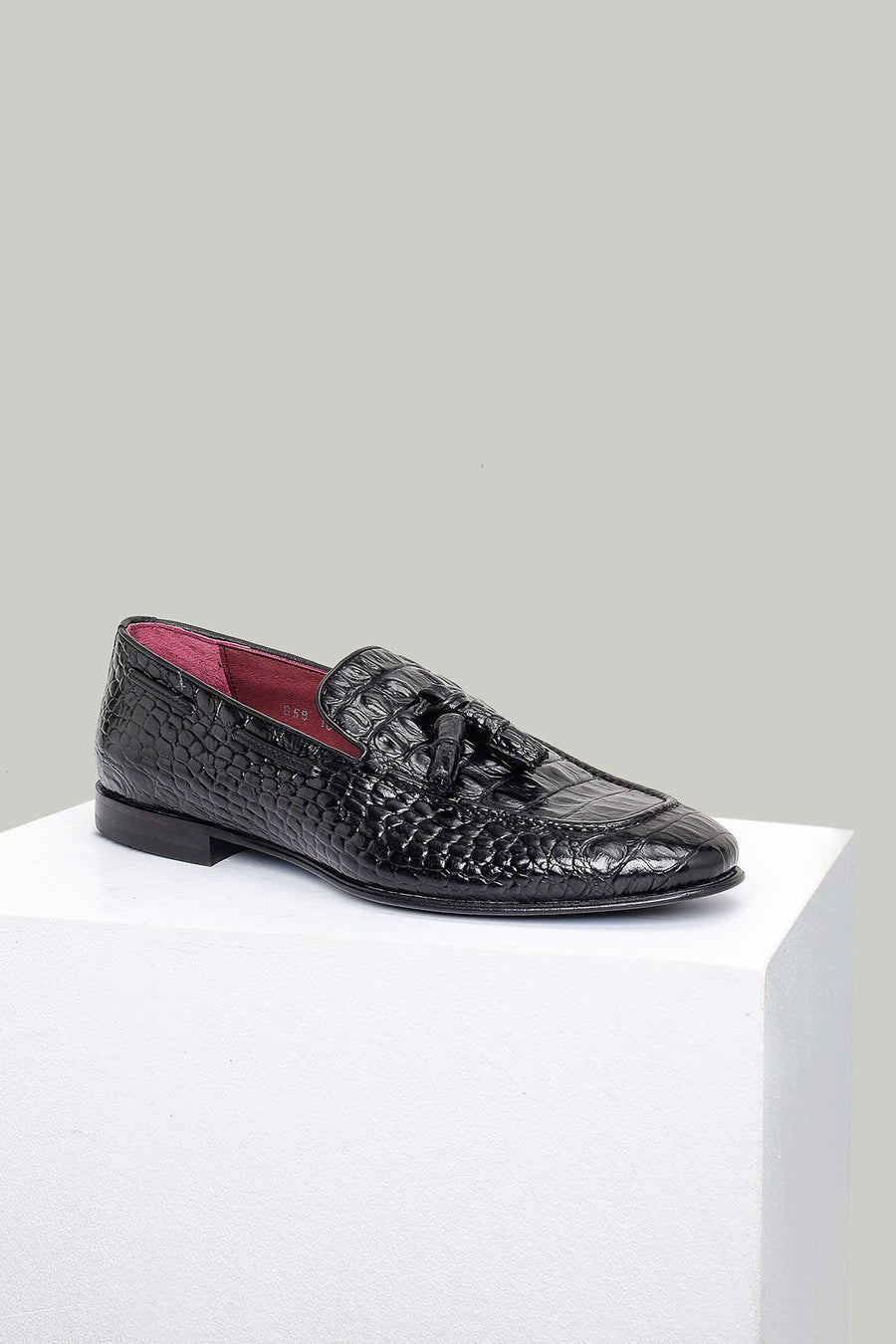 Classic Men's Shoes with Crocodile Pattern 18SFD3265E3 | Derimod