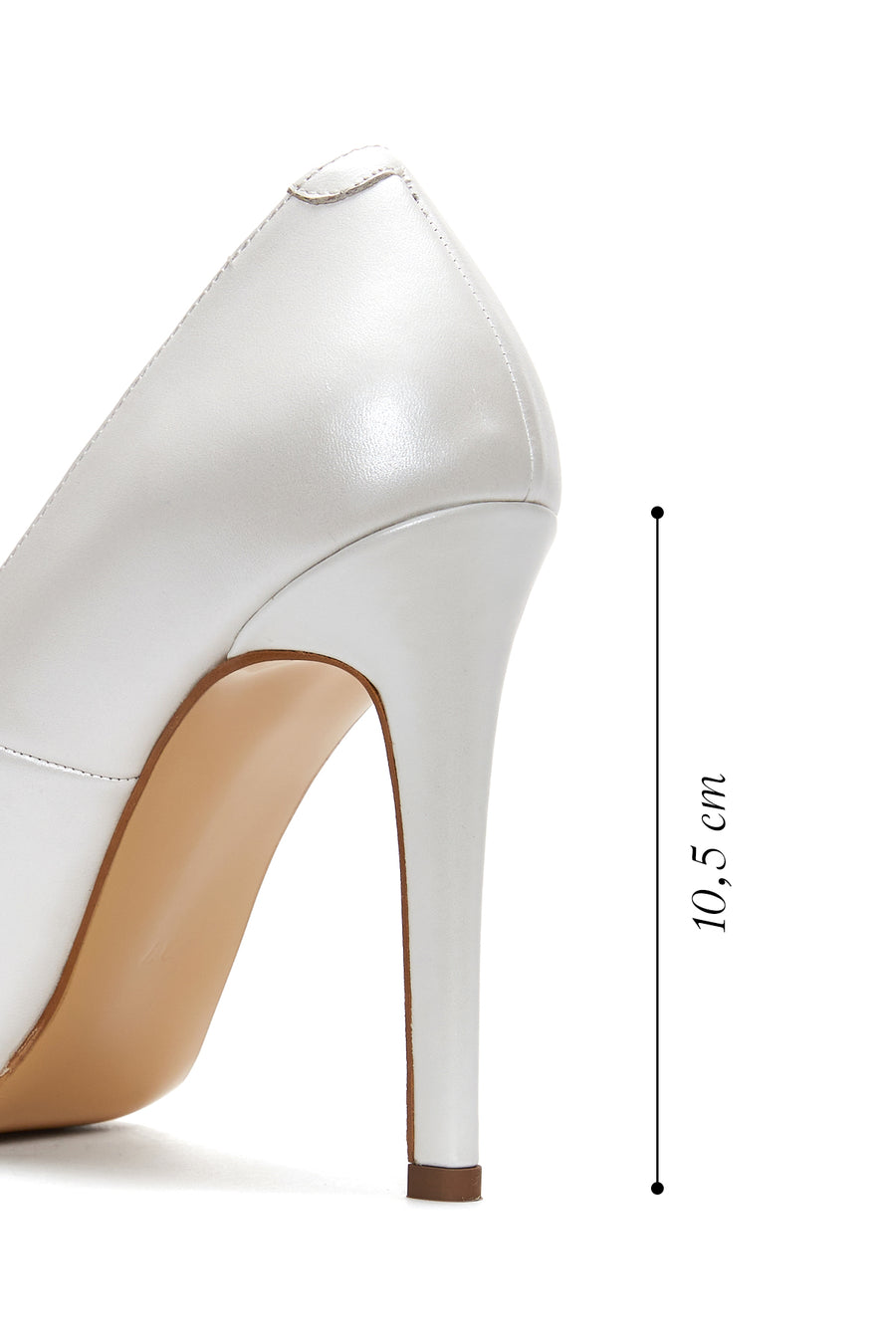 Kadın Beyaz Deri Stiletto