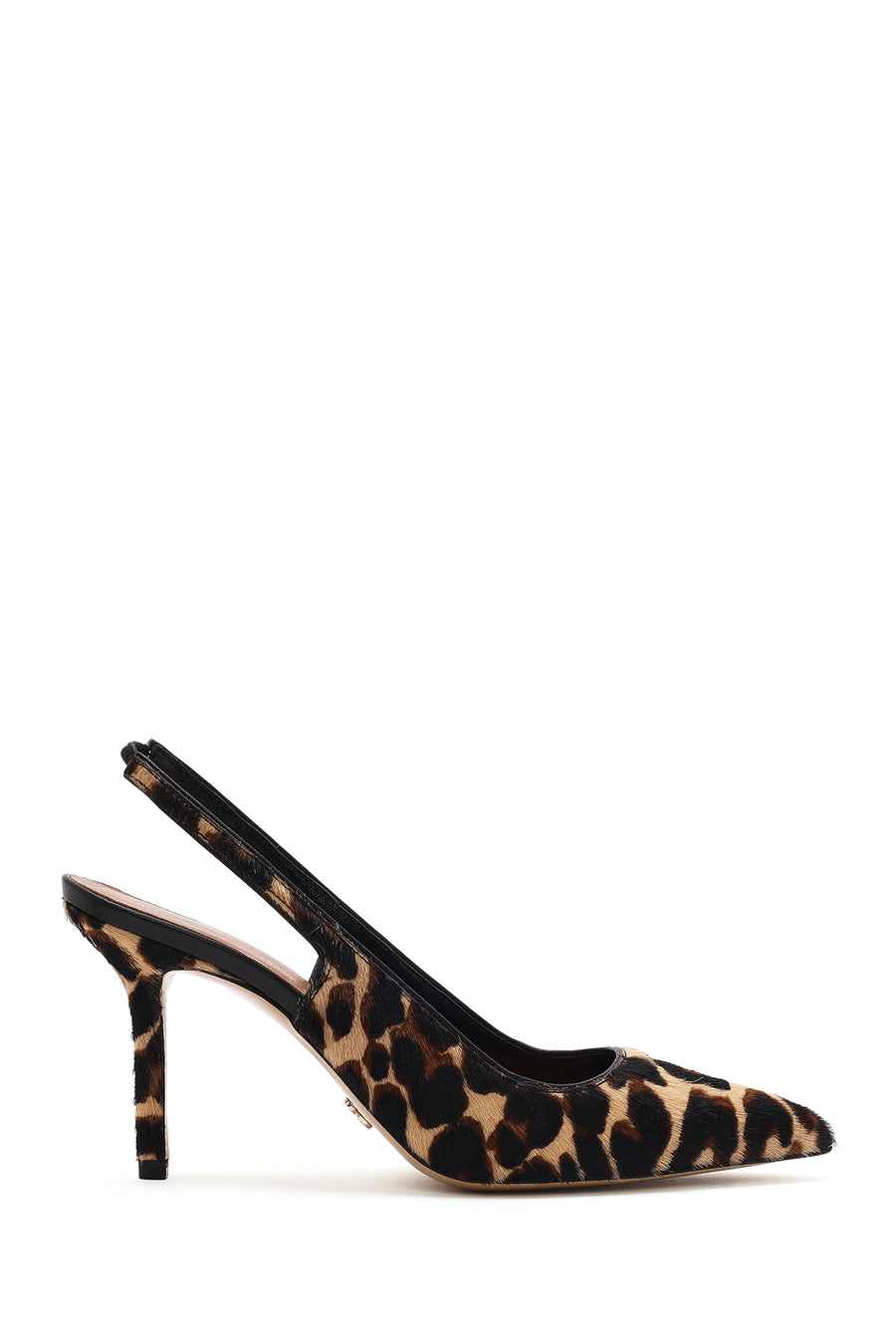 Women's Leopard Slingback Thin Heel Leather Shoes 24WFD1230W2 | Derimod