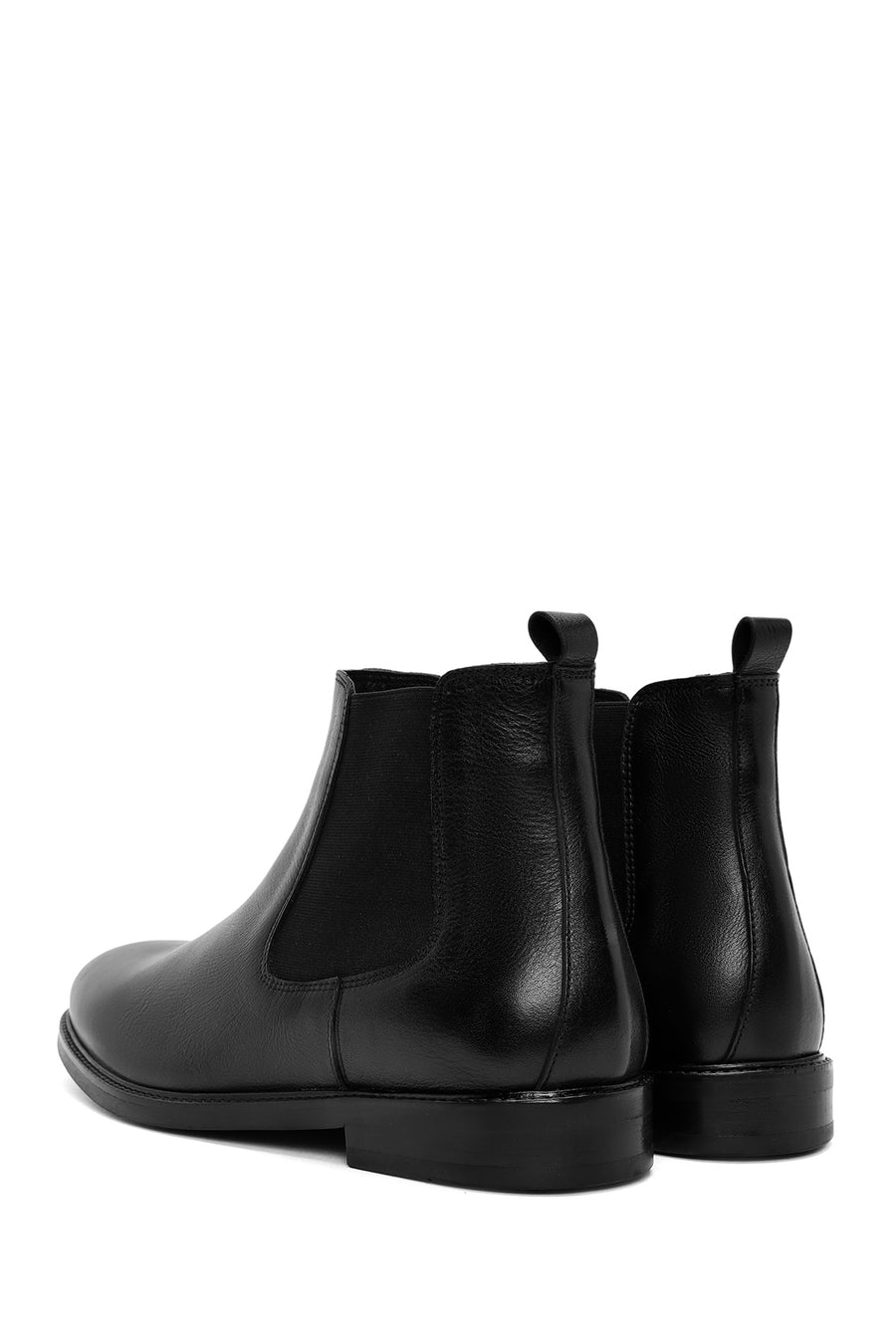 Men's Black Leather Chelsea Boots