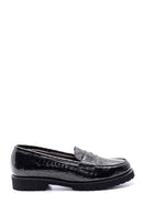 Women's Crocodile Patterned Leather Loafer | Derimod