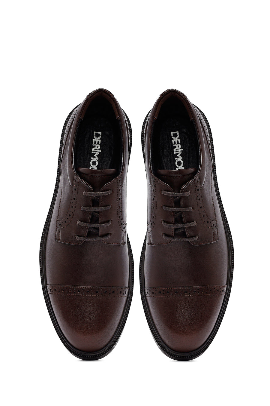 Men's Brown Lace Up Leather Casual Shoes