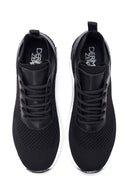 Women's Black Thick Soled Fabric Sneaker | Derimod