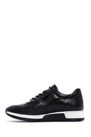 Men's Black Lace-up Leather Sneaker | Derimod