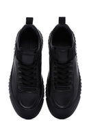 Men's Black Leather Sneaker | Derimod