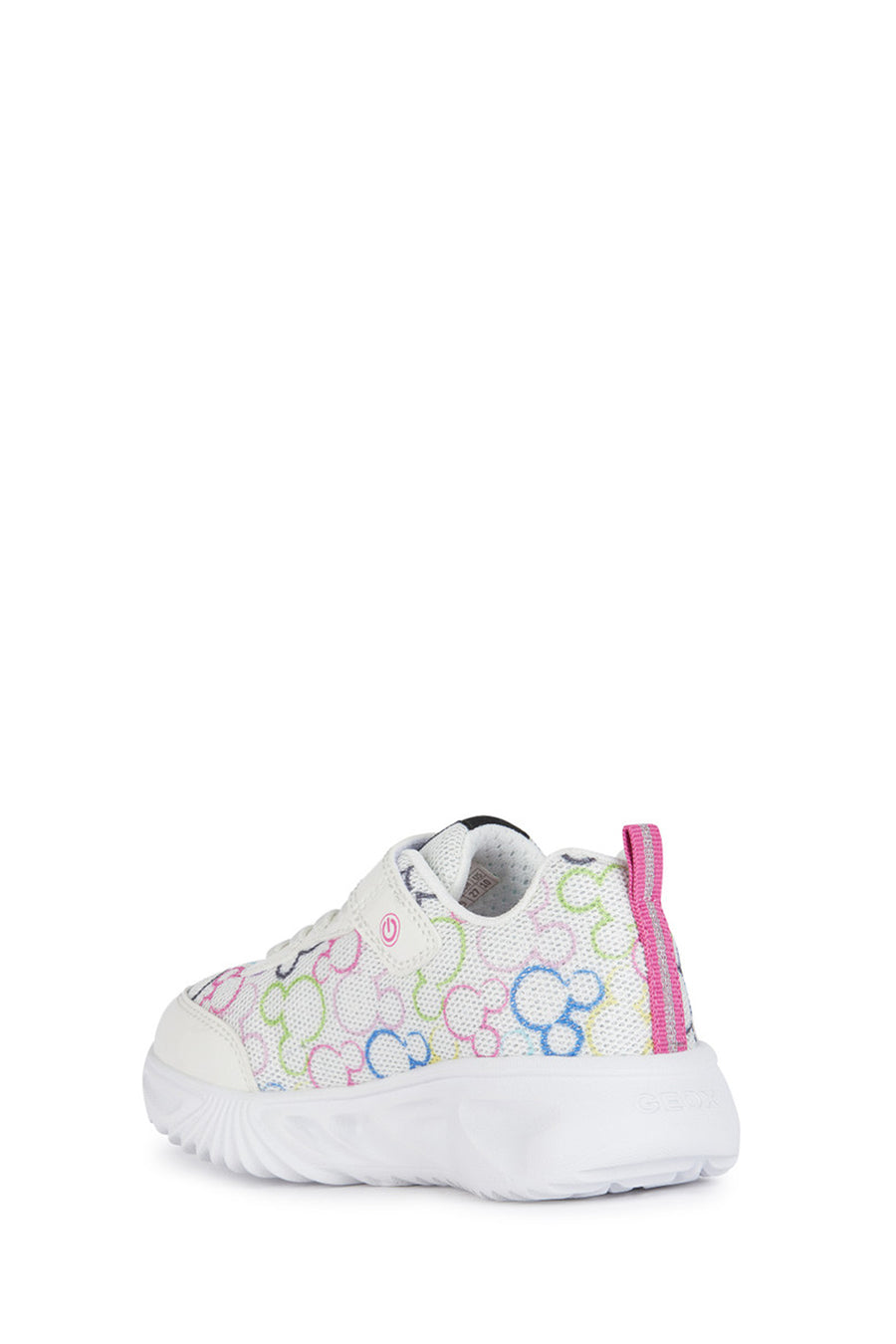 Geox Girl White Assister Strap Leather Sneaker
