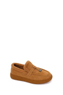 Woman Camel Buckled Thick-Soled Suede Teddy Loafer | Derimod
