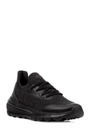 Geox Women's Black Spherica Active Thick Sole Lace Up Fabric Sneaker | Derimod