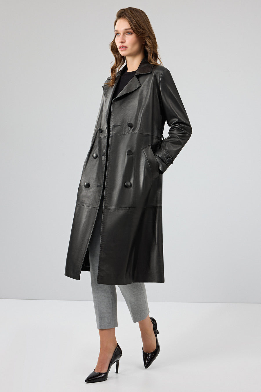 Beyonce Women's Black Leather Coat