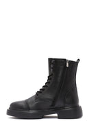Men's Black Zippered Leather Casual Boots | Derimod