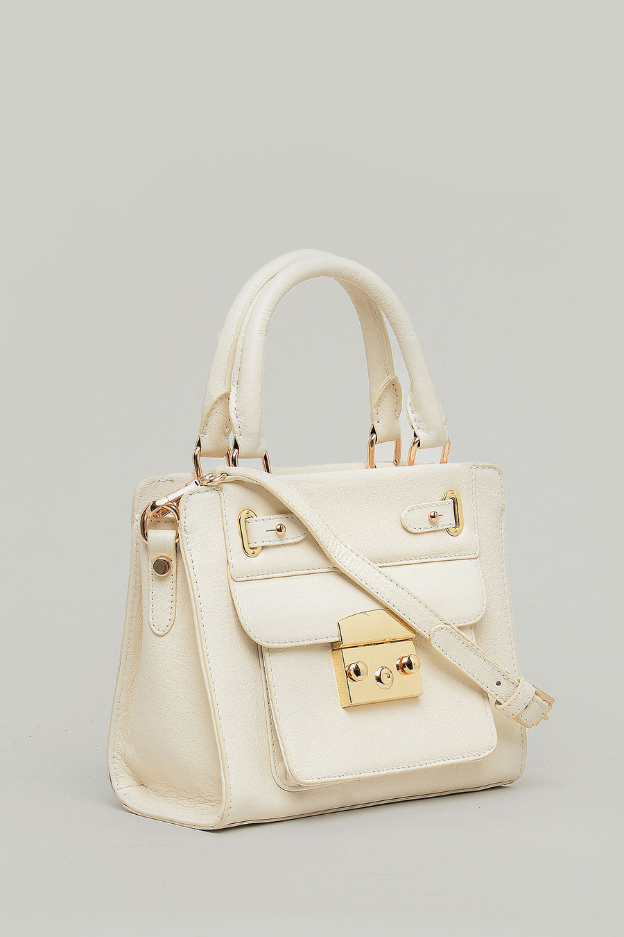 Ecru Women's Leather Handbag