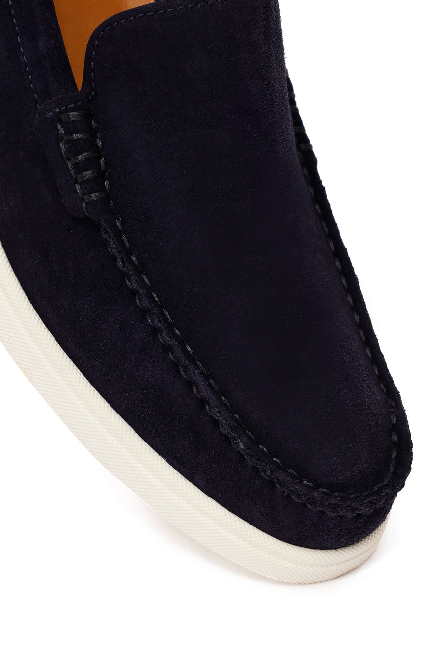 Male Navy Suede Leather Loafer