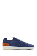 Men's Indigo Suede Leather Sneaker | Derimod