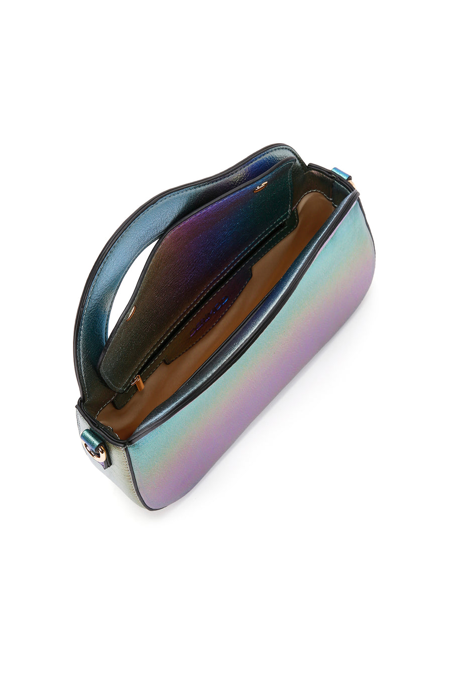 Women's Multicolored Long Strap Metallic Crossbody Bag