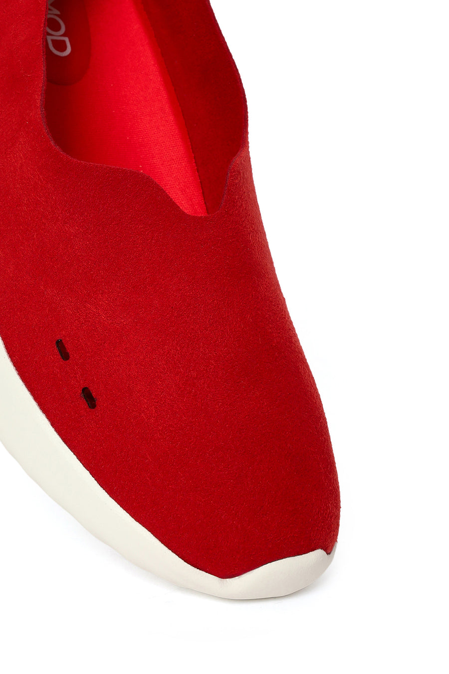 Women's Red Chunky Suede Shoes