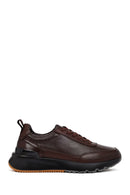 Men's Brown Lace-Up Thick-Soled Leather Sneaker | Derimod