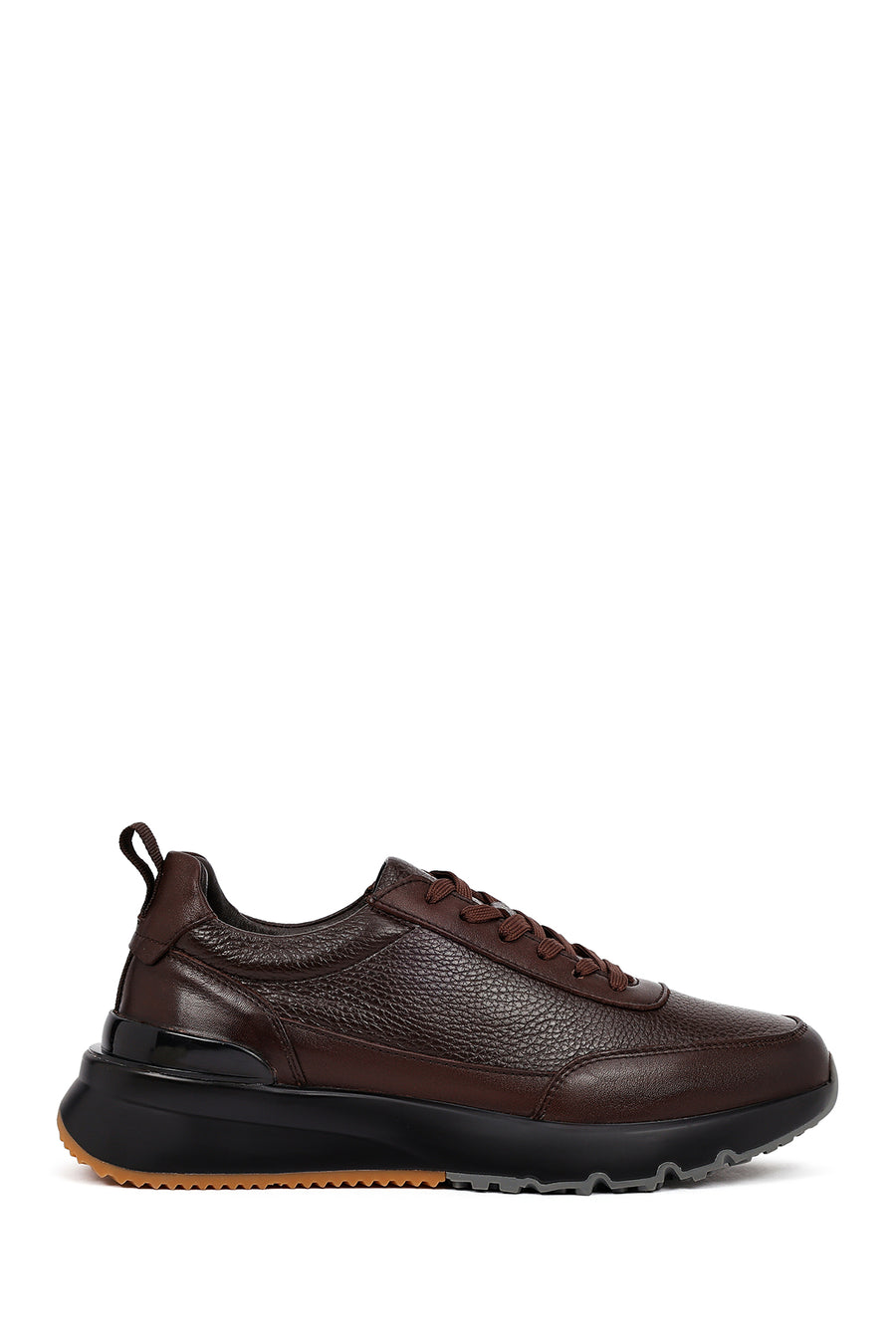 Men's Brown Lace-Up Thick-Soled Leather Sneaker 25WFD611714 | Derimod